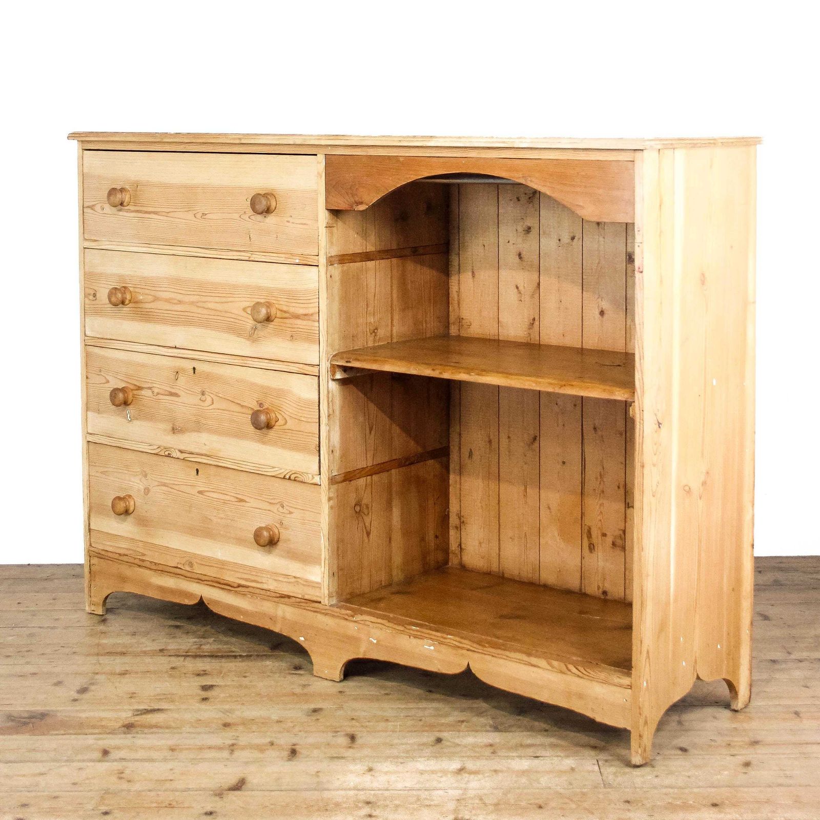 20th Century Large Pine Bedroom Chest Of Drawers Unit | Antique Storage | Pine Drawers | Bedroom Furniture | Pine Furniture photo for sale