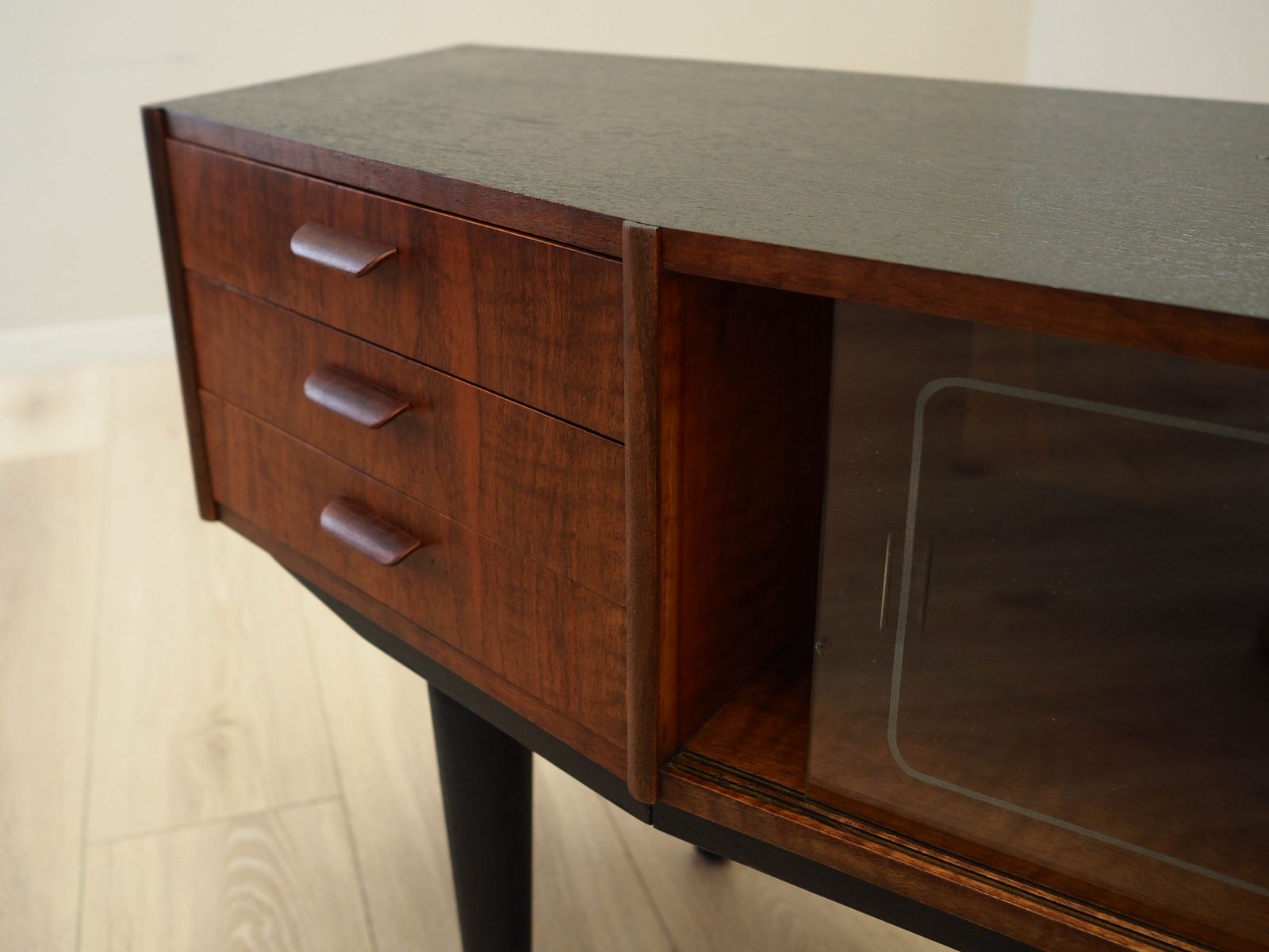 Walnut Lowboard, Danish Design, 1960s, Production: Denmark photo vintage