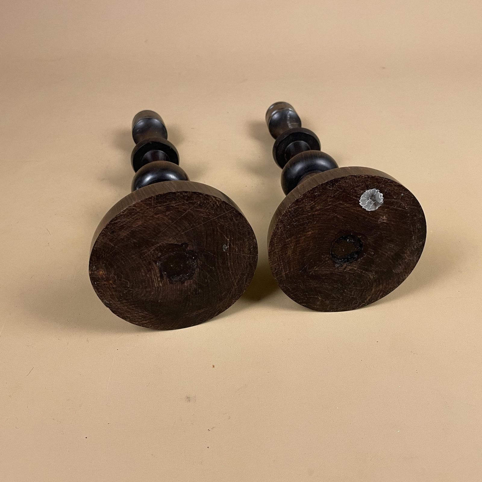 photo furniture Antique Vintage Matching Pair Wooden Candlestick Candle Stick Vintage Dinner Candlesticks Wood Handmade Cottage Farmhouse Classic Mantle