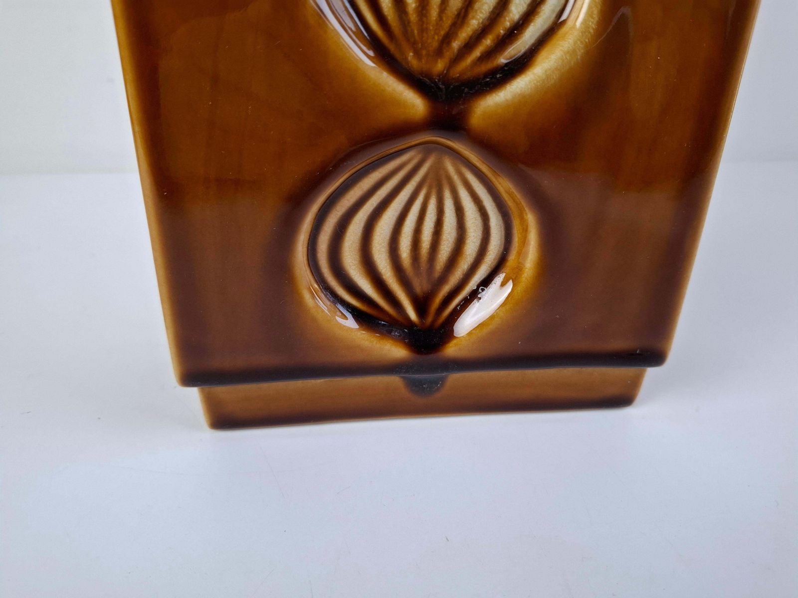 photo buy Mid Century Czech Brown Ceramic Vase Ditmar Urbach, 1960's.