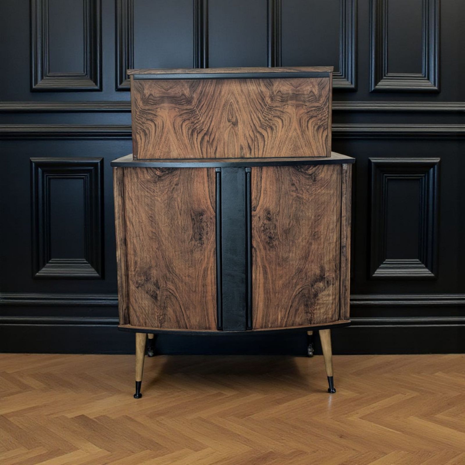 Unique Art Deco Cocktail Drinks Cabinet Walnut Burr Wood Bar photo 1750.0