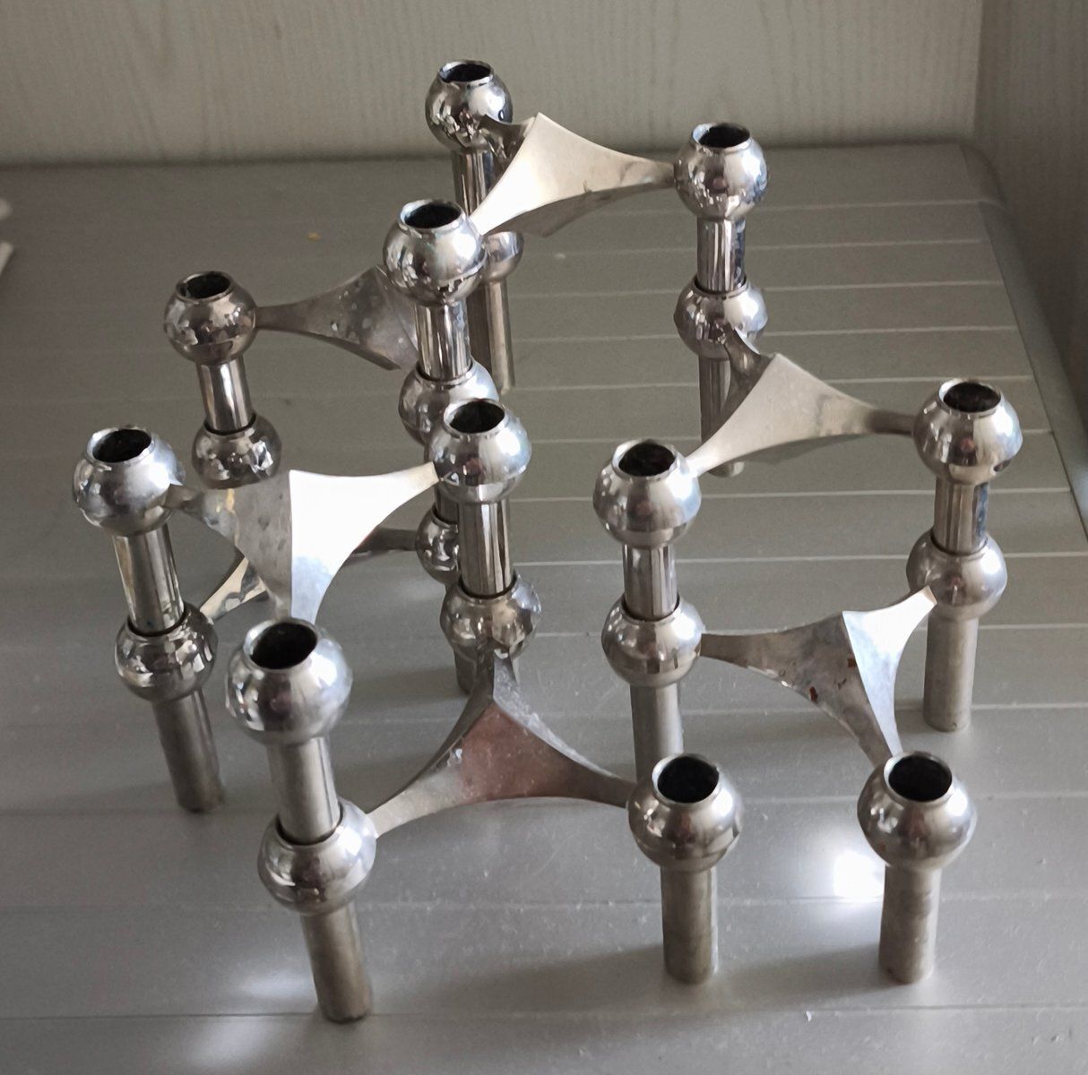 Mid Century Modular Candleholder With Base From Nagel, Set Of 6 photo furniture