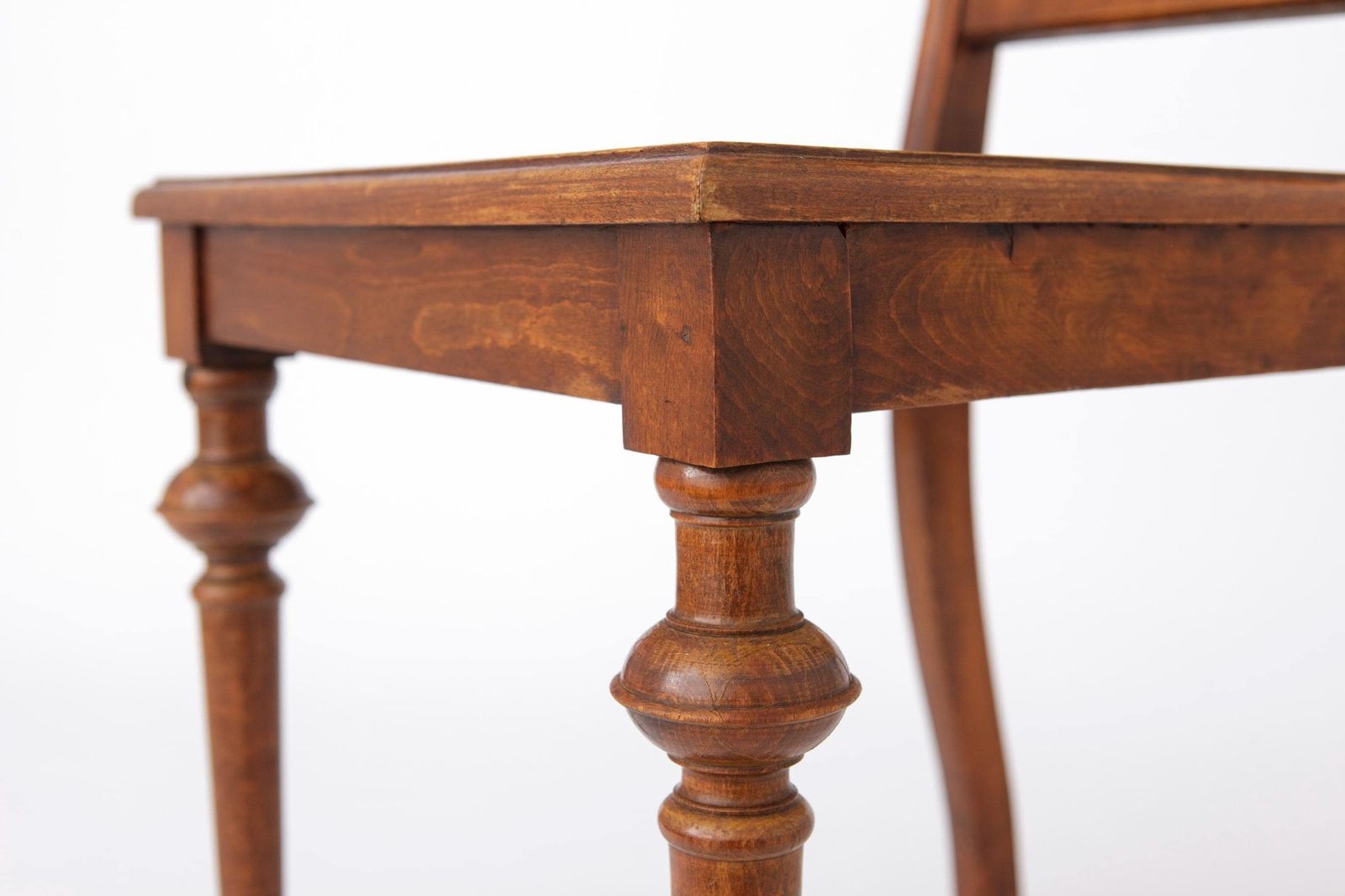 Antique Beechwood Chair With Cane Seat & Back, 1930s–1950s | Turned Wood Dining Chair | Restored Vintage Classic | Only 1 Available photo vintage