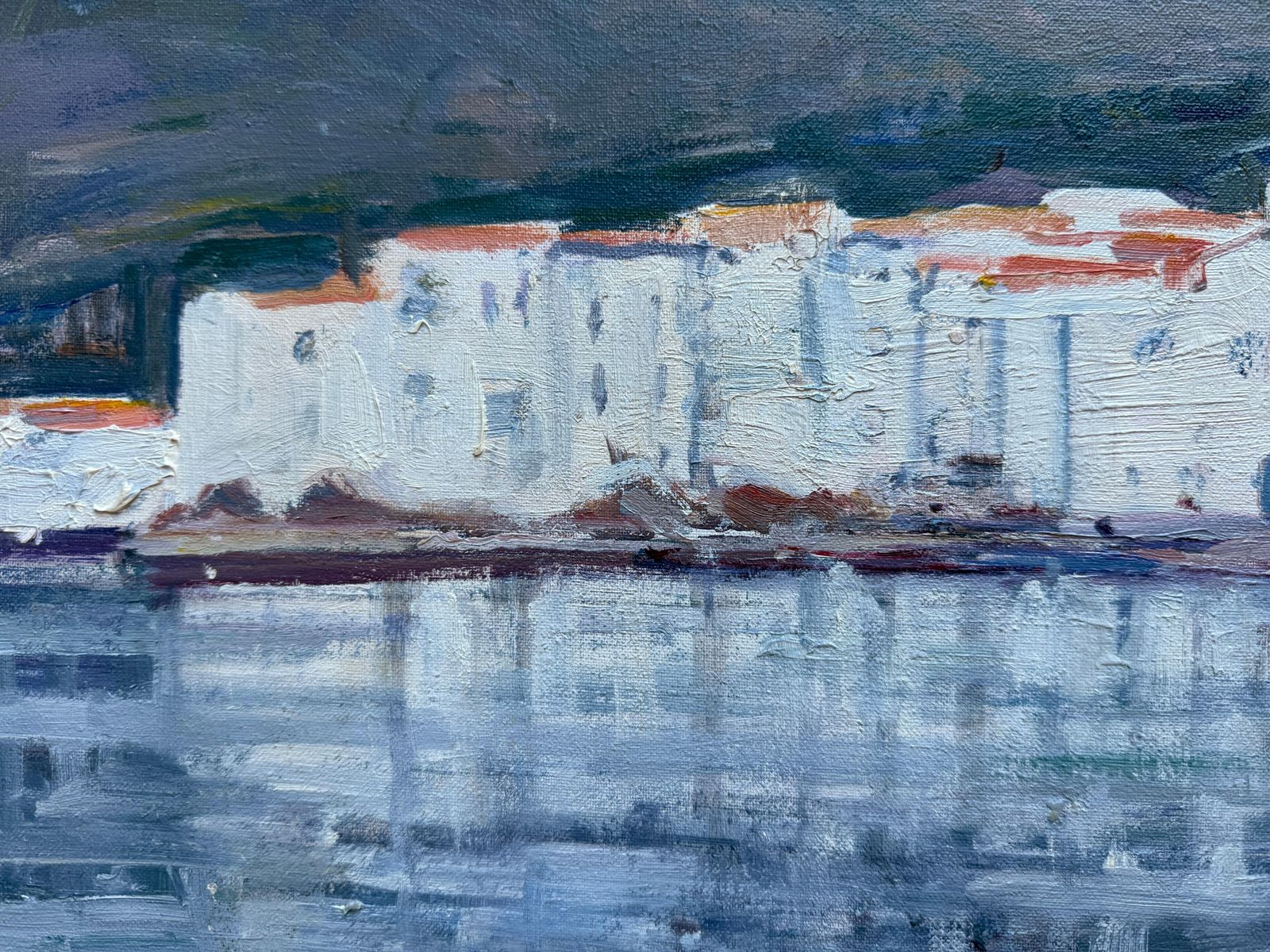 Rafael Duran Benet Cadaques Oil Painting Spanish Seascape Mediterranean Art C.1990 photo 750.0