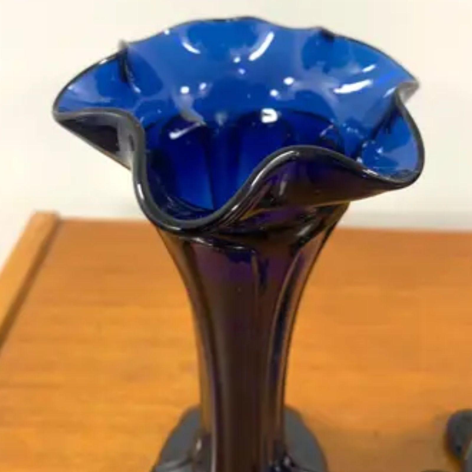 Retro Blue Vases, Czechoslovakia, 1960s (Set Of 2) photo furniture