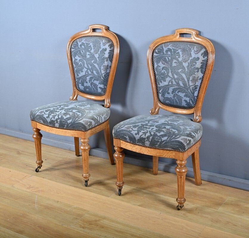 photo vinterior Pair Of Oak Chairs, Louis Philippe Style – Mid 20th Century