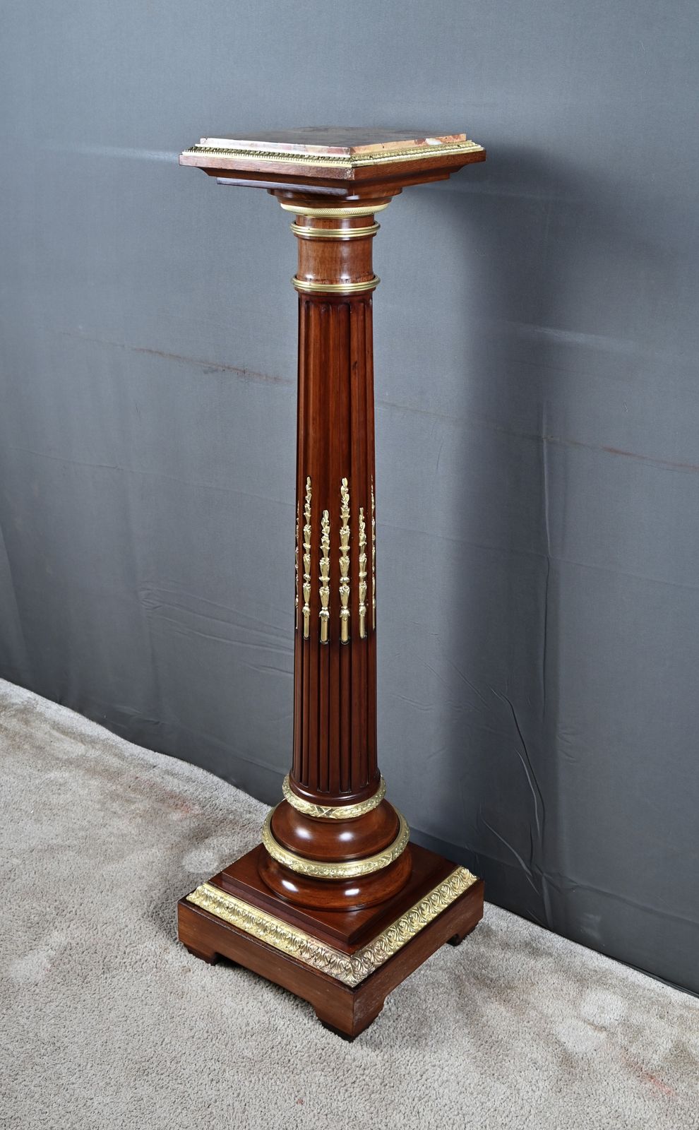 Mahogany Swivel Column, Napoleon III Style – 1900 photo for sale
