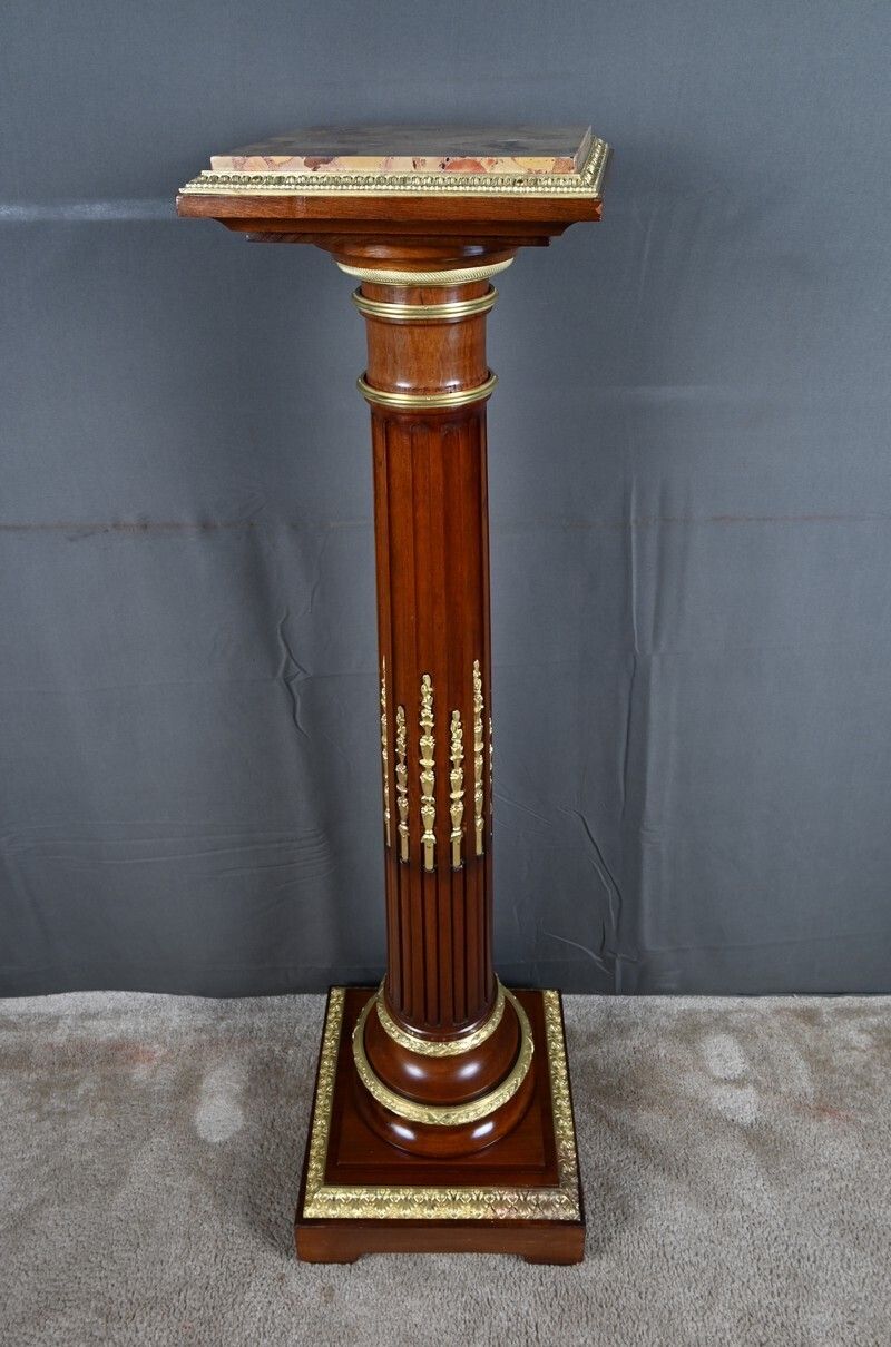 2220.0 Mahogany Swivel Column, Napoleon III Style – 1900 photo