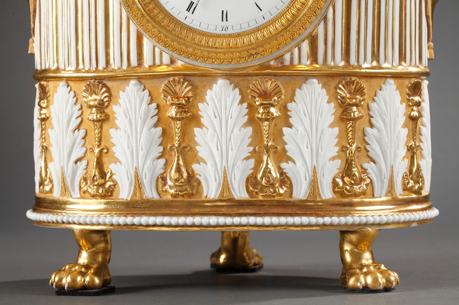 Gilt Porcelain Clock In The Shape Of A Vase, Early 19th Century photo buy