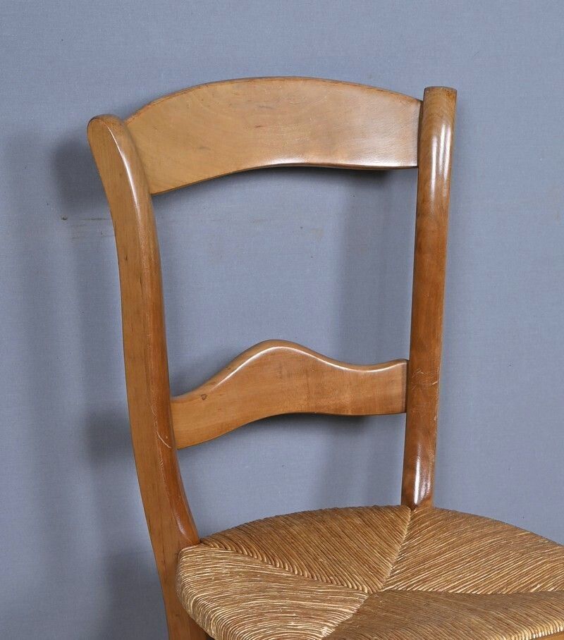 photo for sale Set Of 6 Cherrywood Chairs, Louis Philippe Style – Late 20th Century