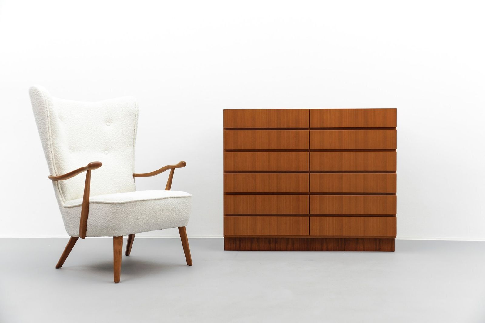 Mid Century Chest Of Drawers Made Of Walnut, 1960s photo for sale