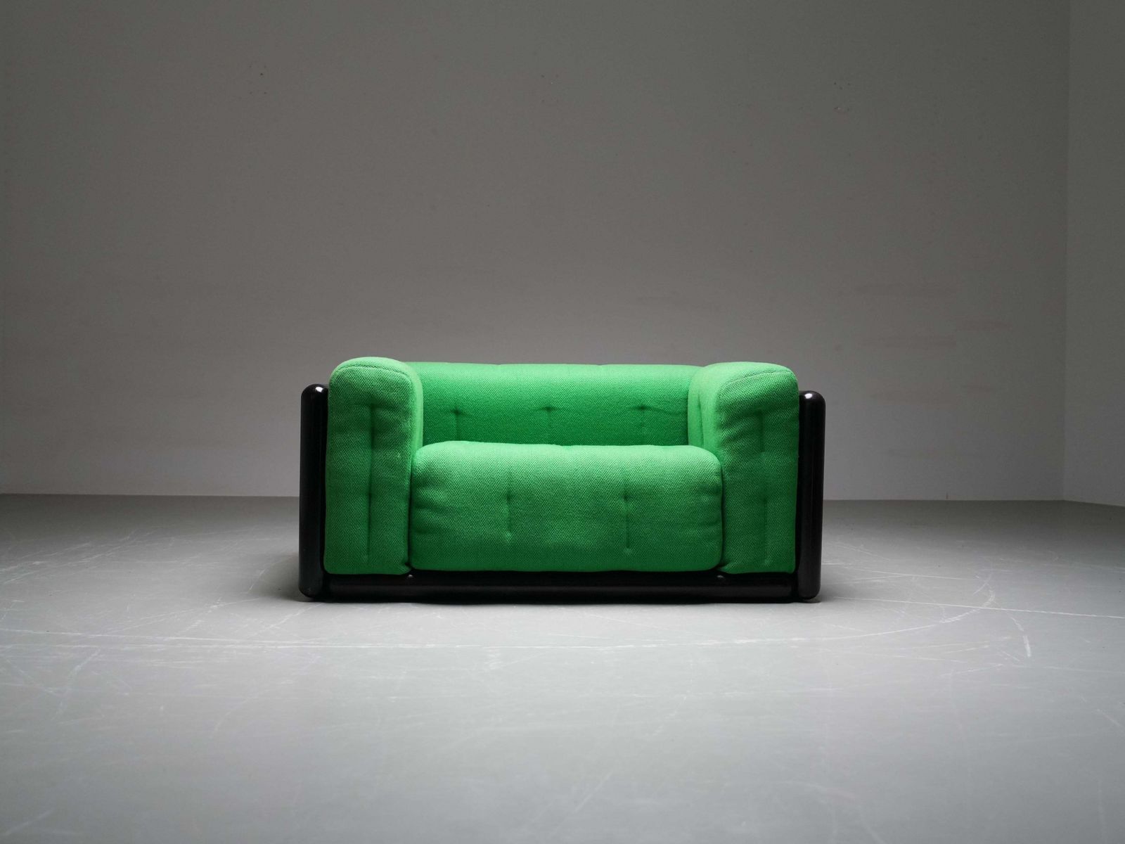 Carlo Scarpo 'Cornaro' Sofa In Iroko Wood For Gavina Early Ed. Italy 1970's photo for sale