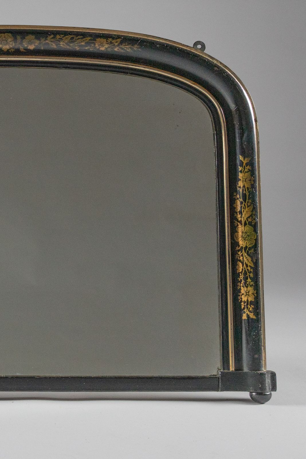 19th Century Victorian And English Ebonised And Gilt Overmantle Mirror photo furniture