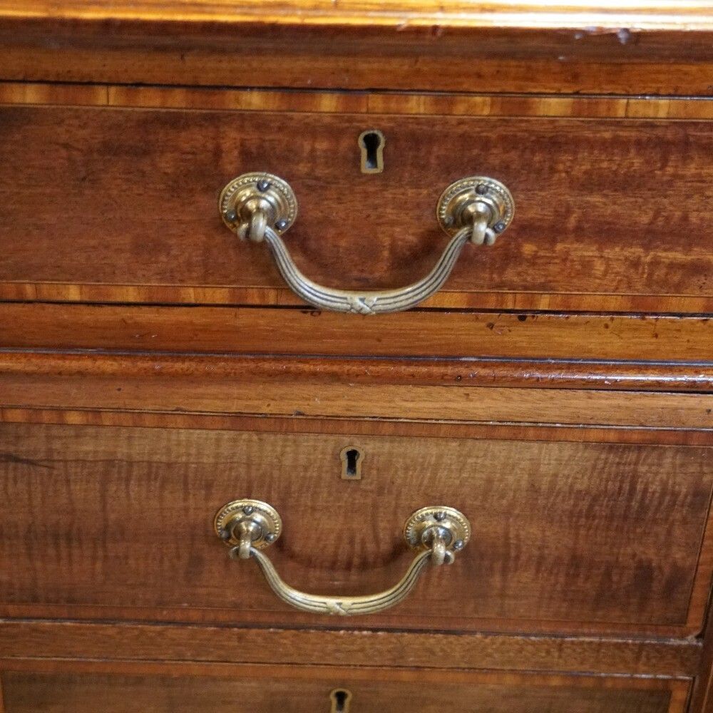 Edwardian Inlaid Mahogany Pedestal Desk photo 2450.0