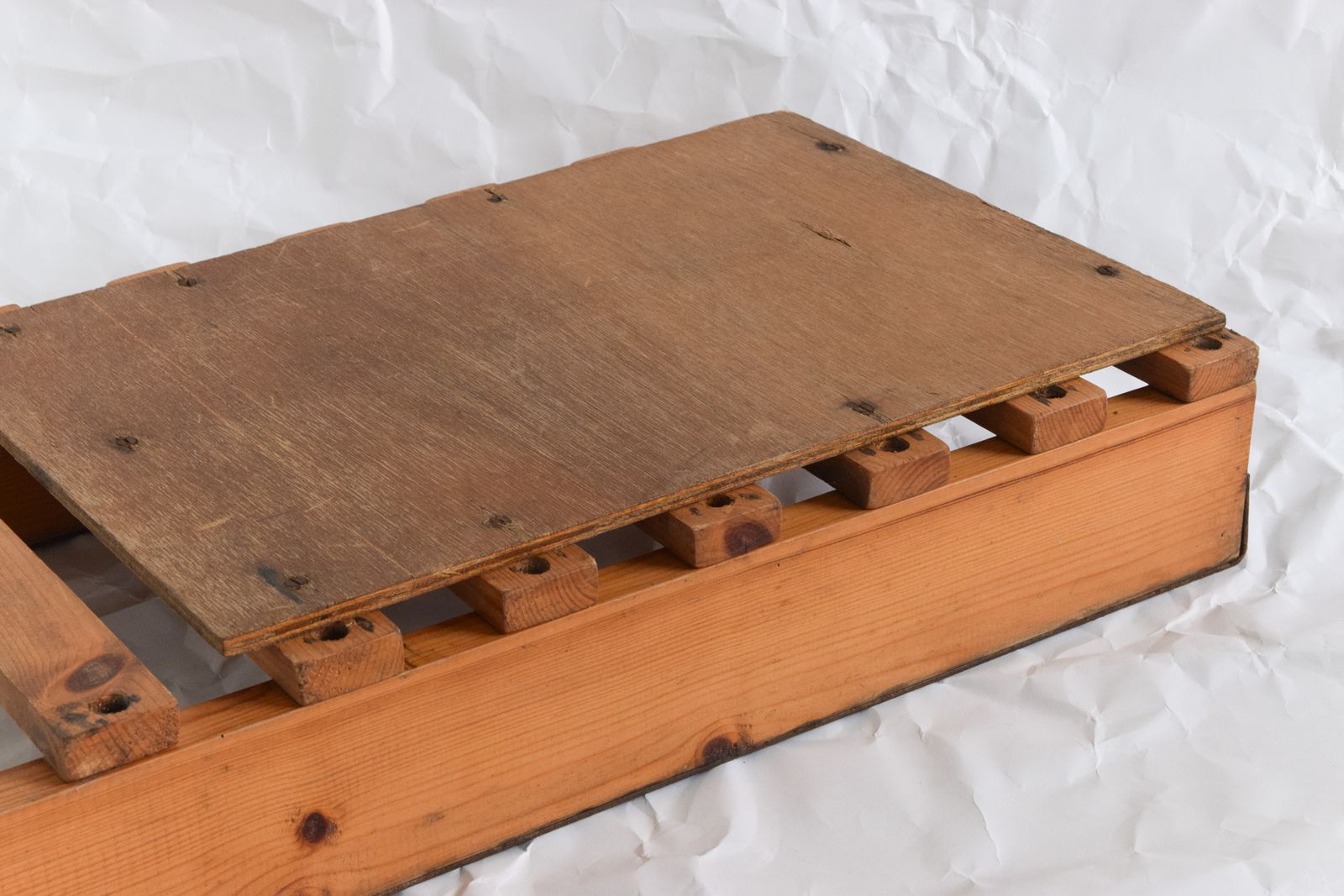 Vintage Wooden Slatted Sledge / Sleigh photo Home Decor