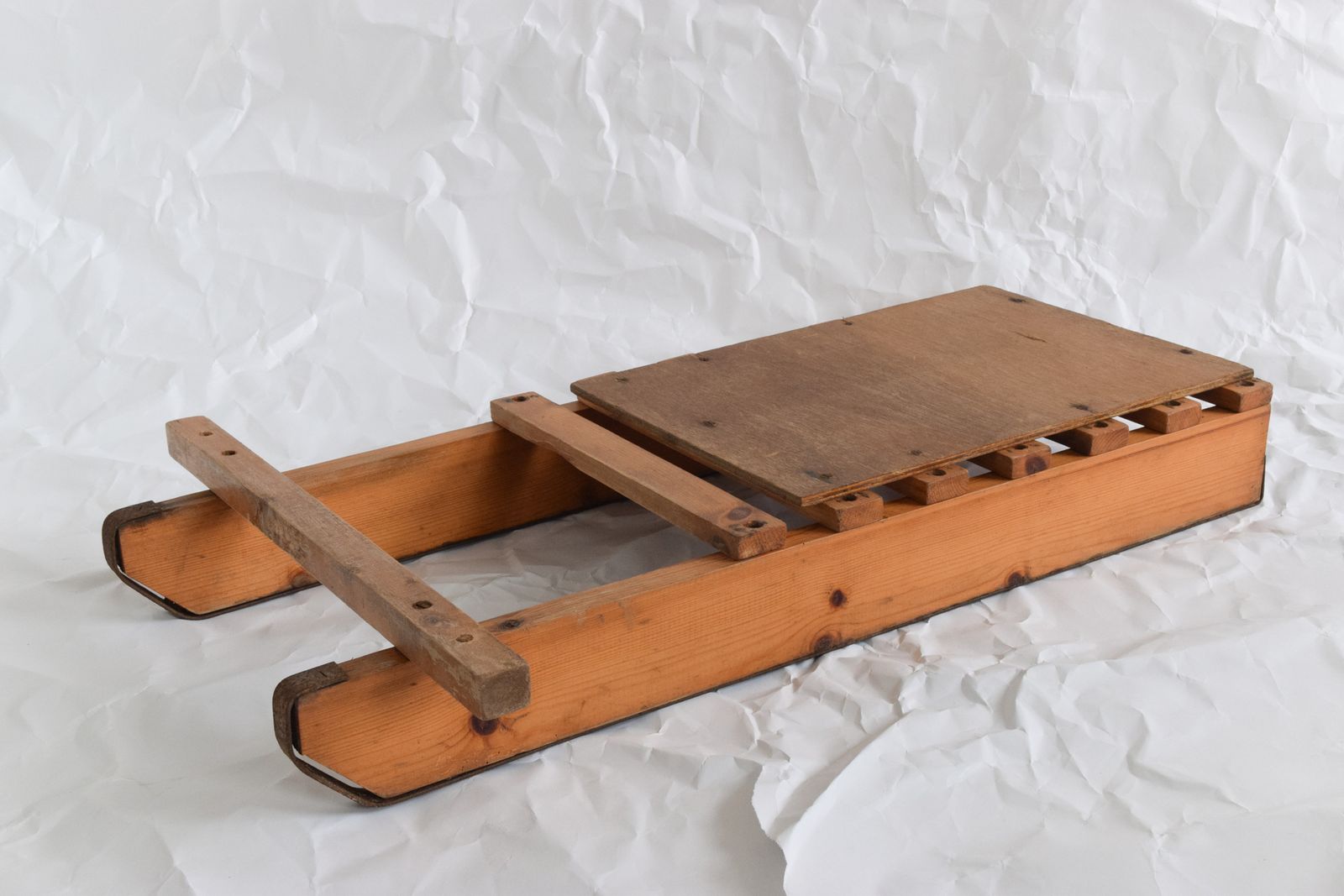 Vintage Wooden Slatted Sledge / Sleigh