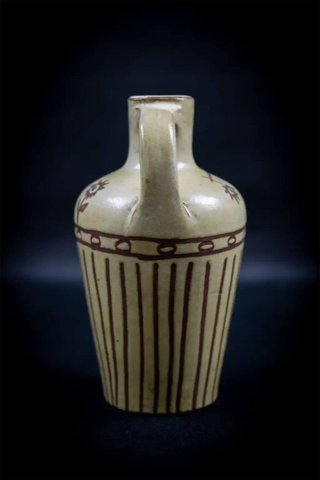 Soliflore Vase In Glazed Ceramic, Decorated With Stylized Birds By Olivier Pettit photo Home Decor