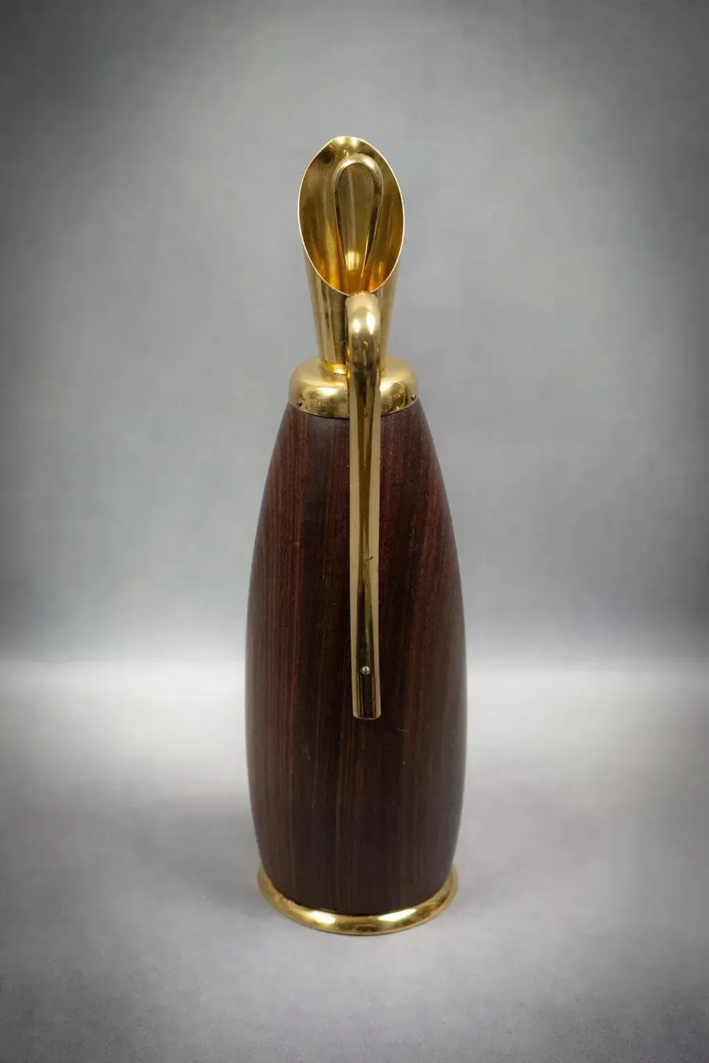 Carafe thermos en bois et laiton, par Aldo Tura - Italie, vers 1950 photo 320.0