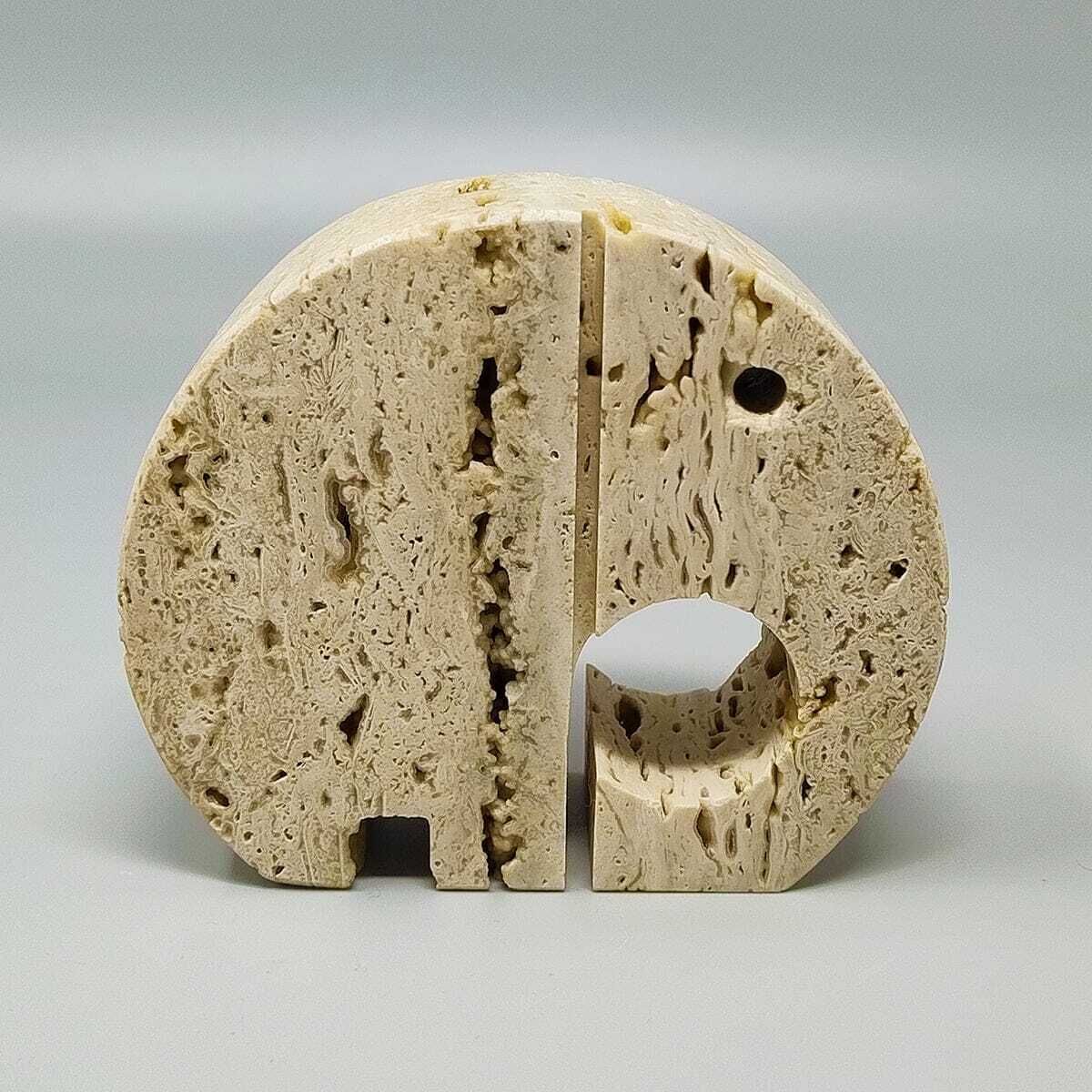 1970s Original Travertine Elephant Sculpture By Enzo Mari For F.Lli Mannelli photo furniture