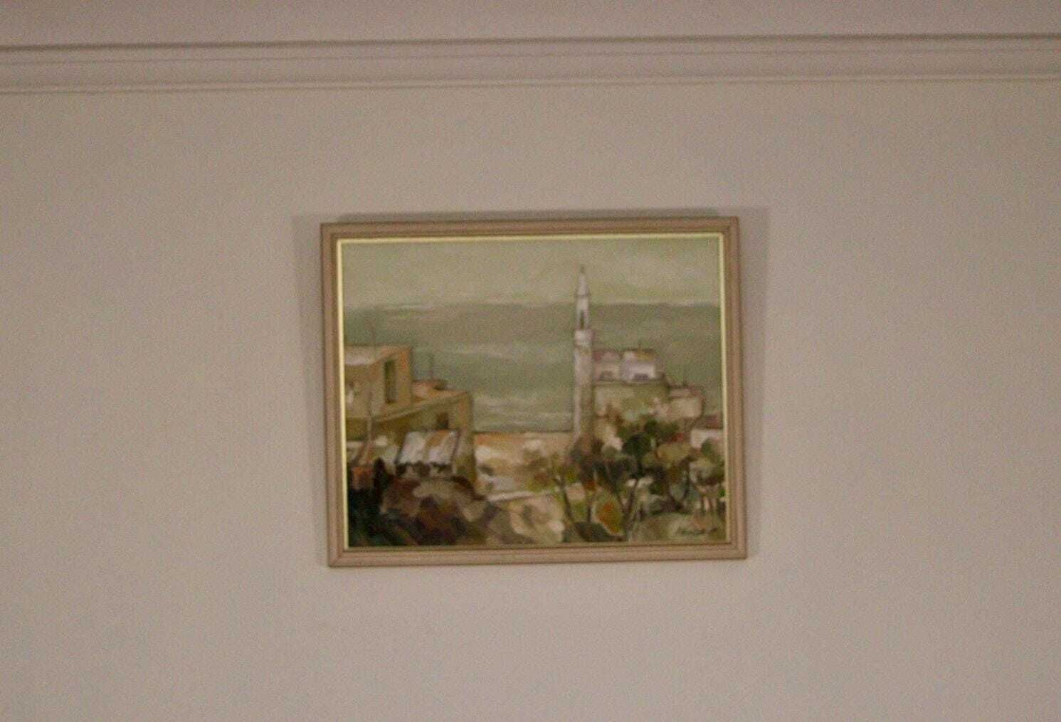 Original European Oil On Canvas – “By The Sea” By A. Vasilesck – Vintage & Dated 1990, Framed  44 × 36 Cm (17.3" × 14.2") photo vintage