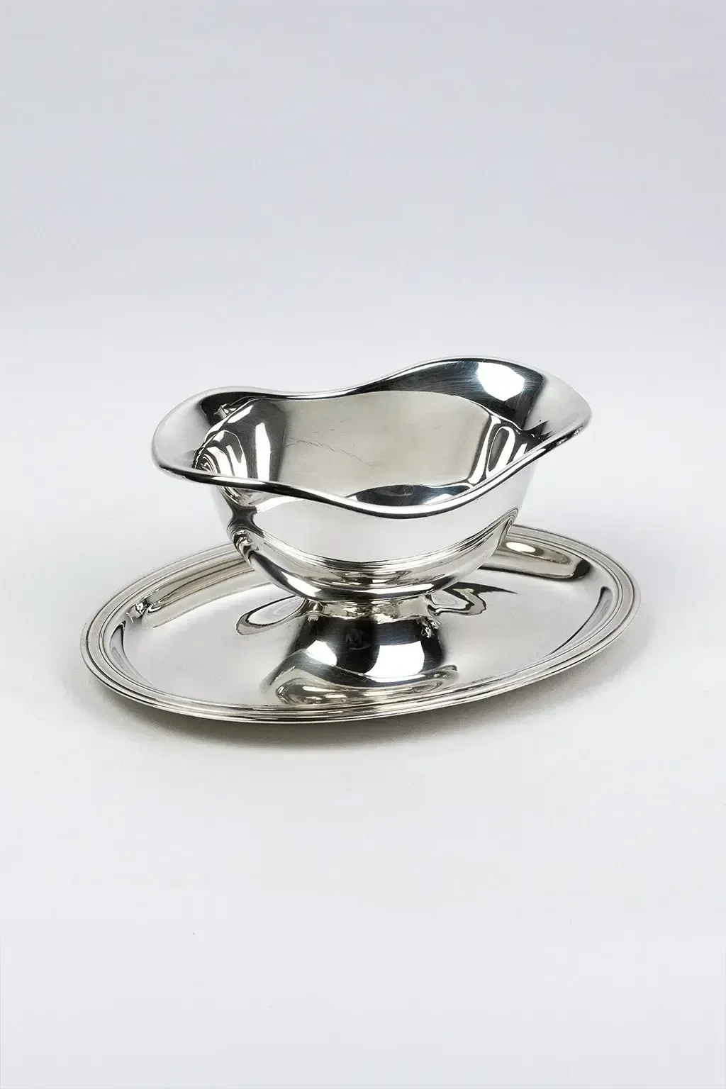 Christofle Silver Plated Gravy Boat – In The Style Of The Vendôme Filet Model photo buy