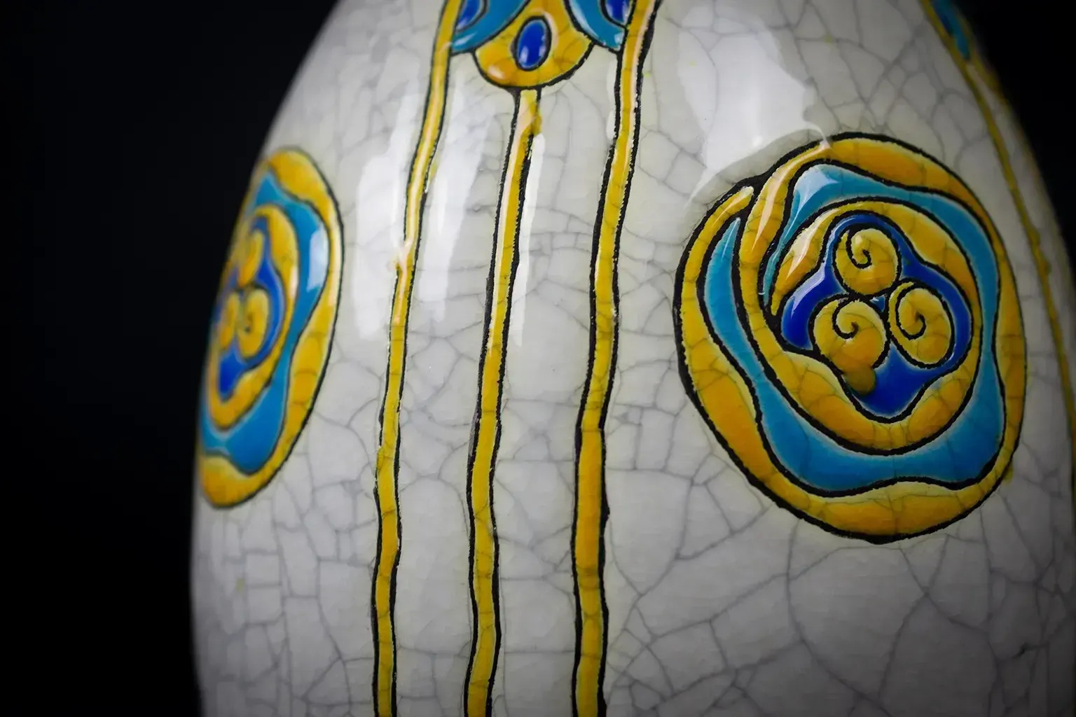 photo for sale Vase en faïence craquelée Charles Catteau (D.751)
