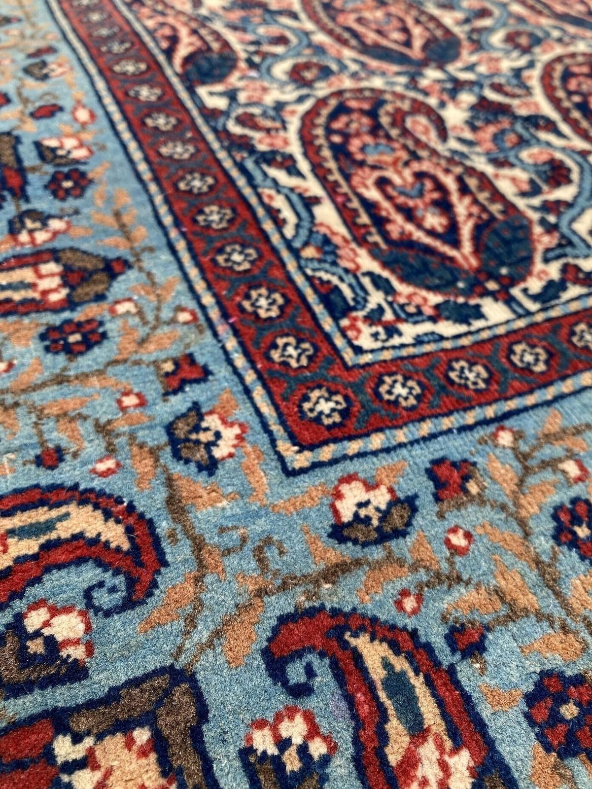 Antique Qum Rug 2.00m X 1.36m, 1910s photo vintage