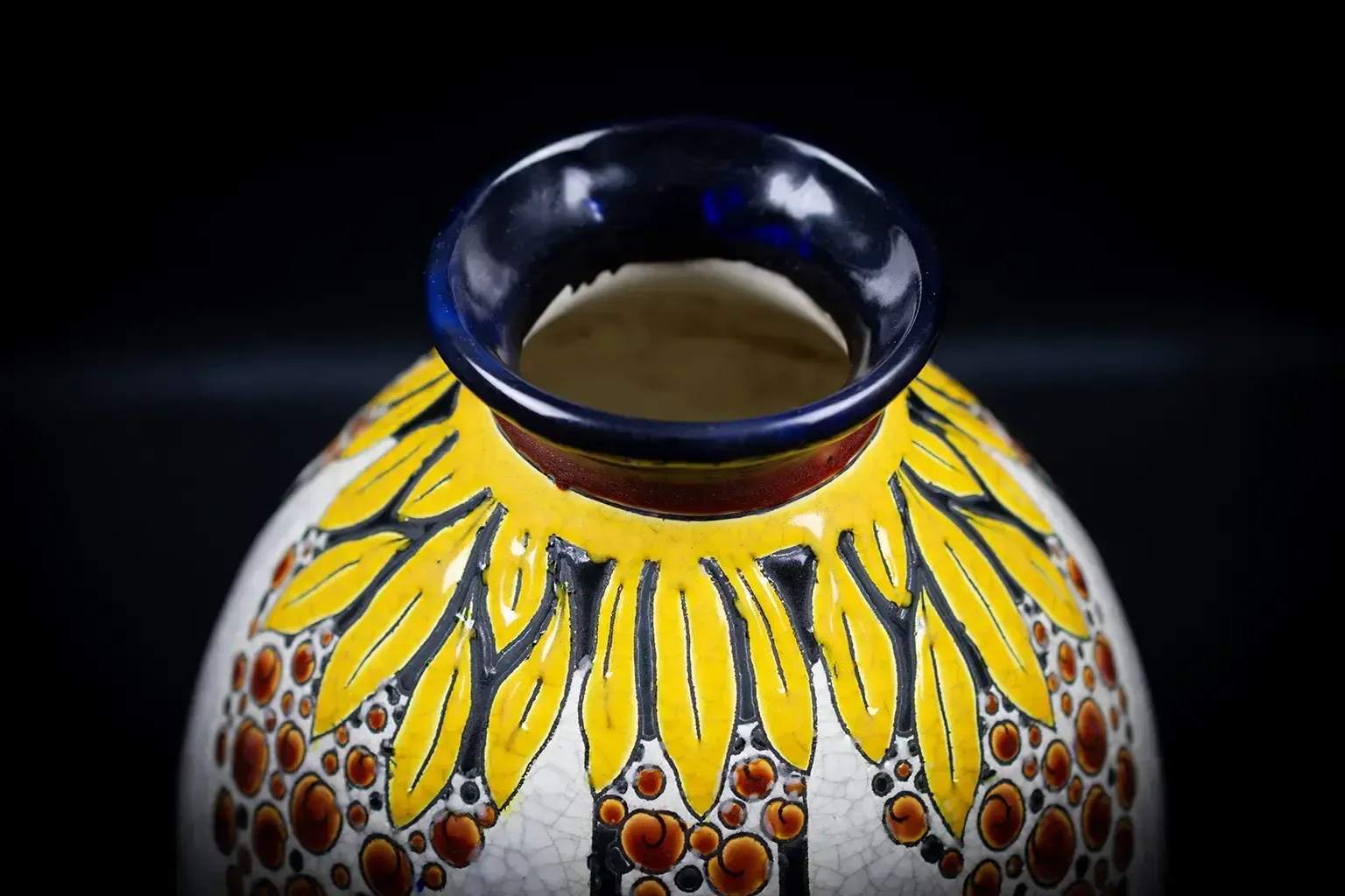 1250.0 Vase en faïence craquelée Charles Catteau (D.746) photo