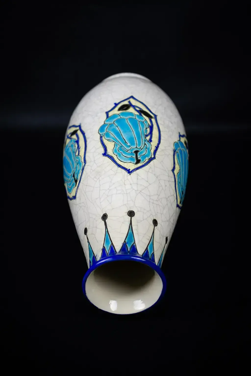 Décoration Vase en faïence à glaçure craquelée, Keramis pour La Maîtrise, par Maurice Dufrêne photo