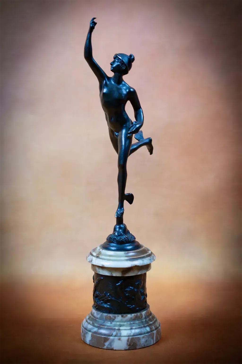 Allegorical Sculptures Of Mercury And Abundance Inspired By Jean De Bologne And Clodion photo furniture