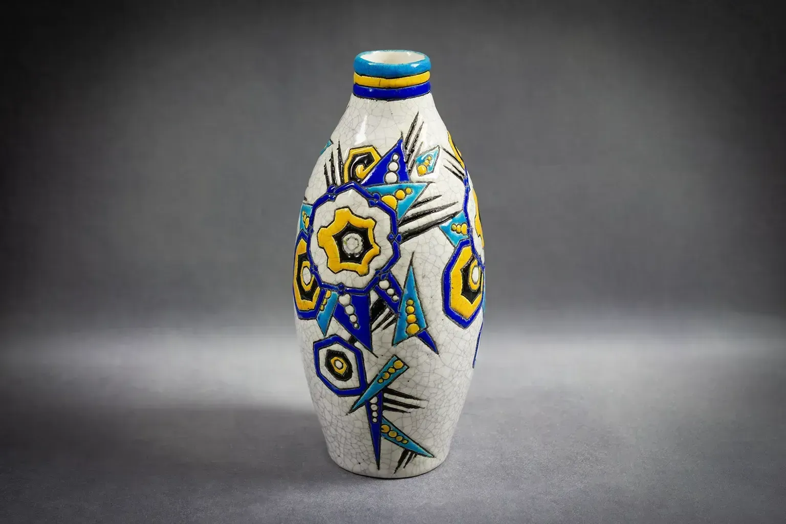 Vase Art Déco fuselé Keramis (D.1174) photo vinterior