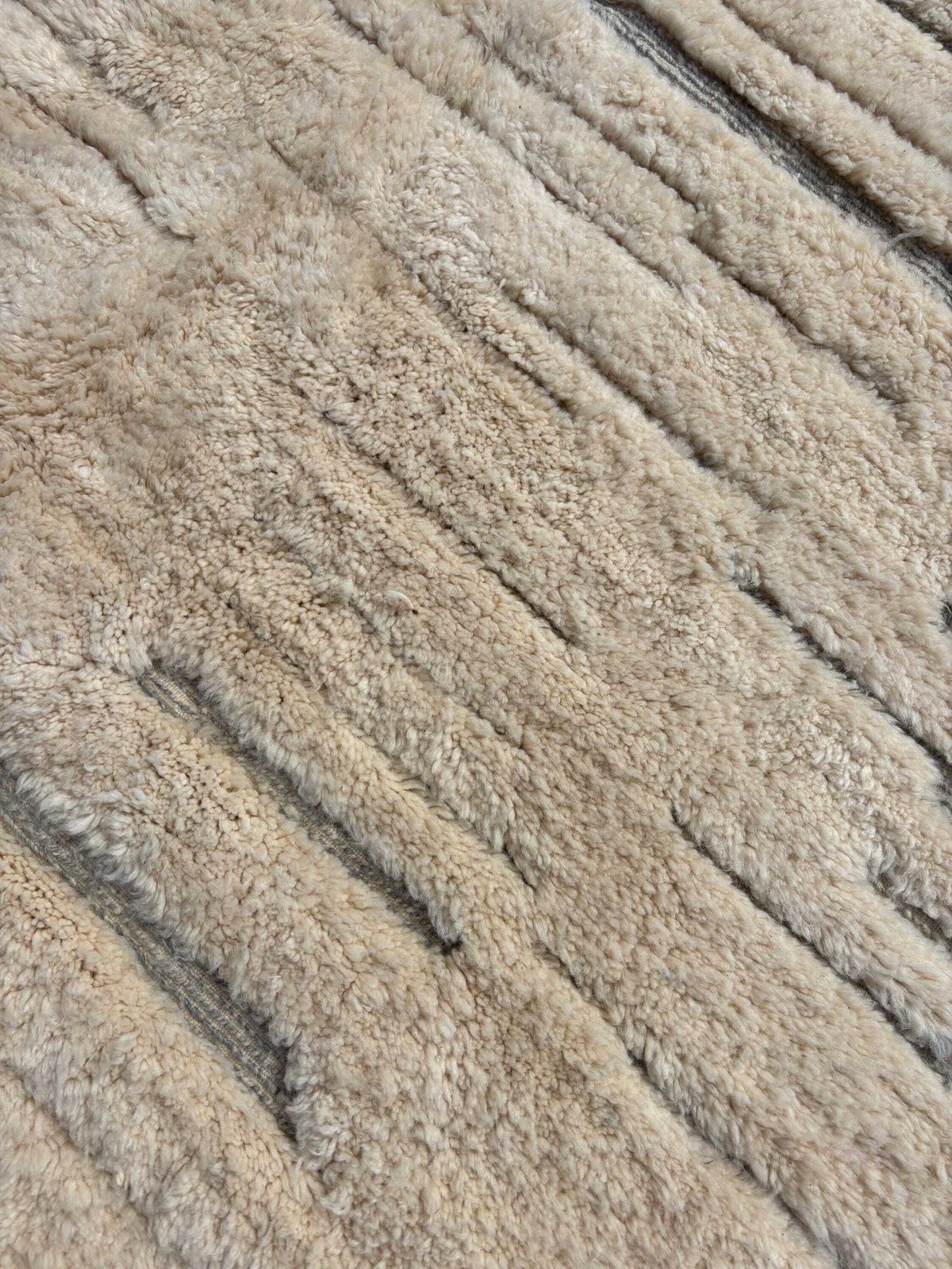 Moroccan Mrirt White Wool Rug 200x300 Cm   Berber Moroccan Modern Carpet   Moroccan Natural Wool Rug photo buy