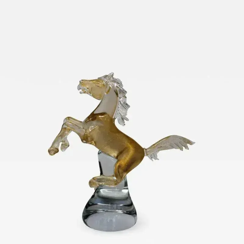 Art Wave Murano Glass   Stallion Horse Hand Formed In Murano photo