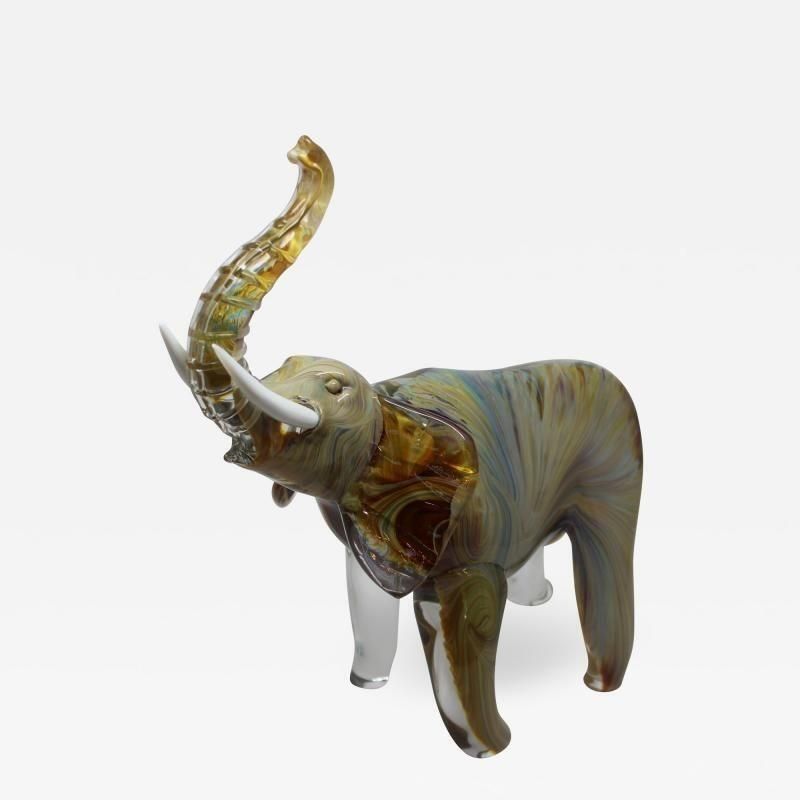 Oscar Zanetti   Elephant In Calcedonia Glass photo buy