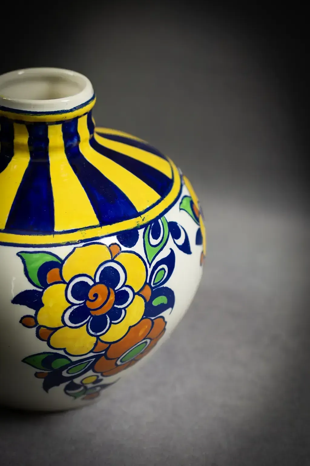 Vase Art Déco en forme de boule par Charles Catteau pour Boch Frères Keramis (D.1049) photo vintage