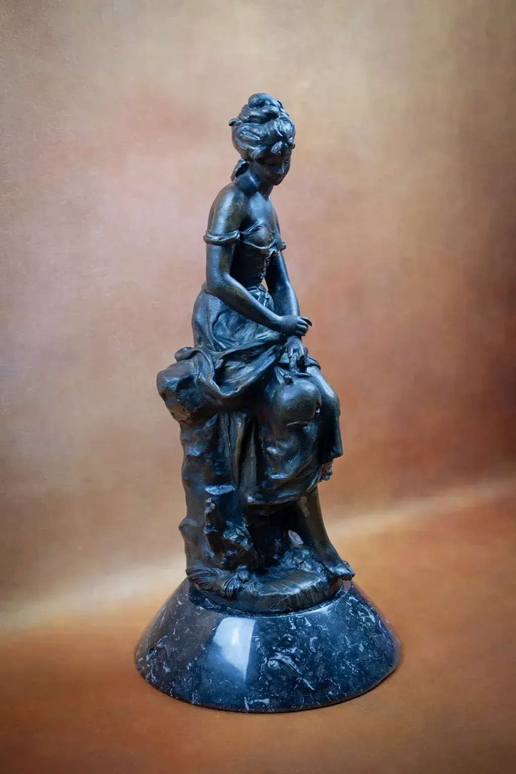 Bronze Sculpture Of A Woman With A Jug By Hippolyte Moreau photo 700.0