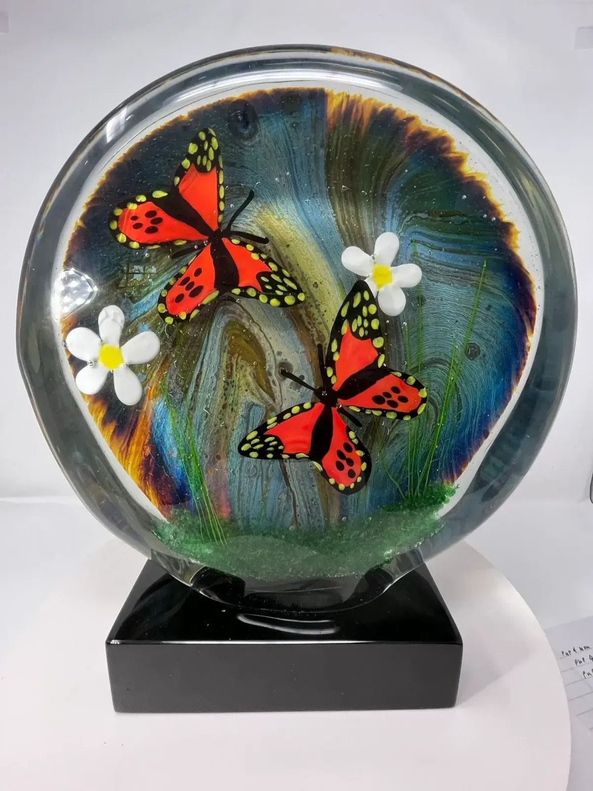 Butterfly Terrarium Made Of Murano Glass photo for sale