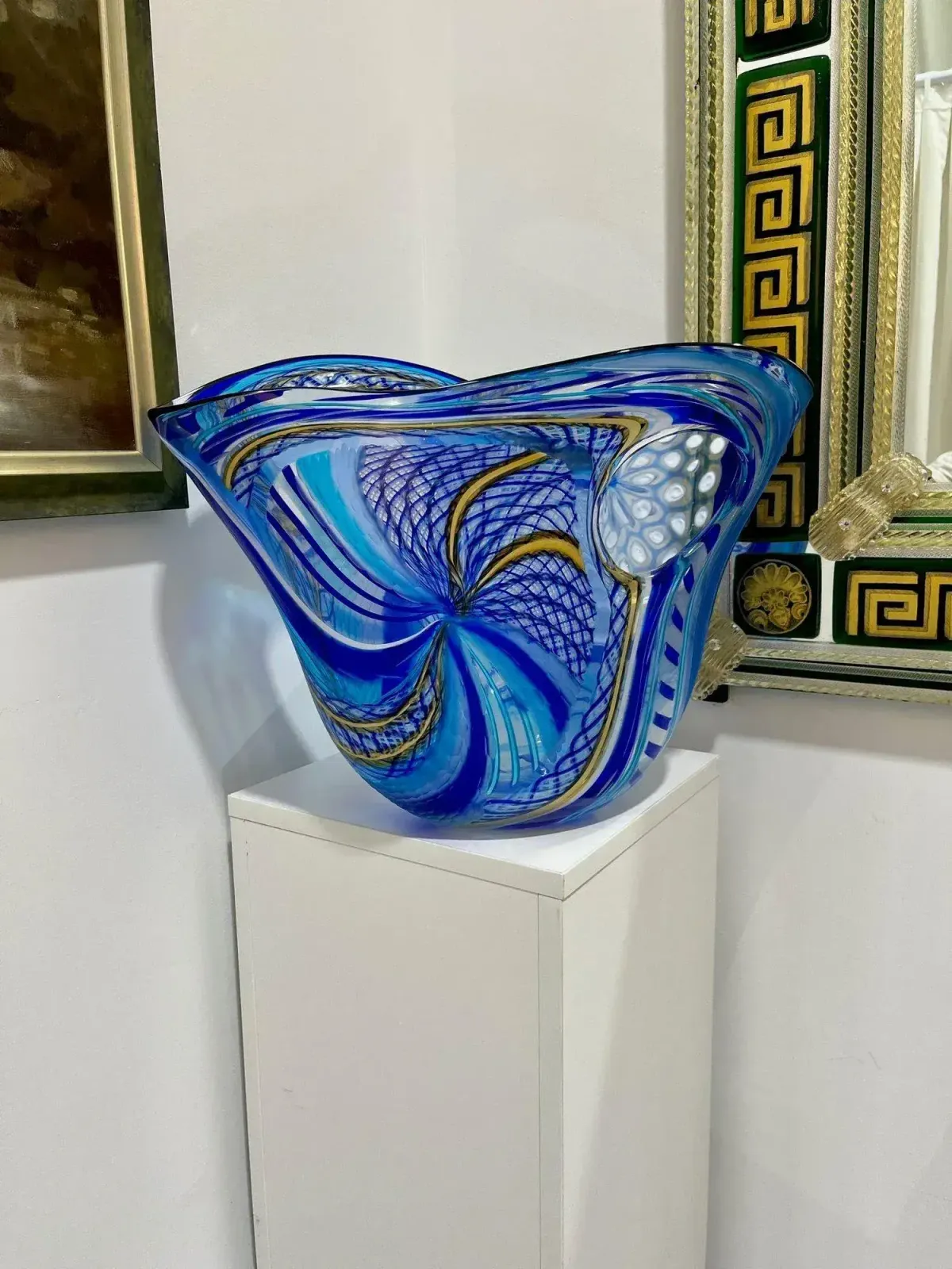 One Of A Kind Murano Glass Vase "Carnevale" By Schiavon photo furniture