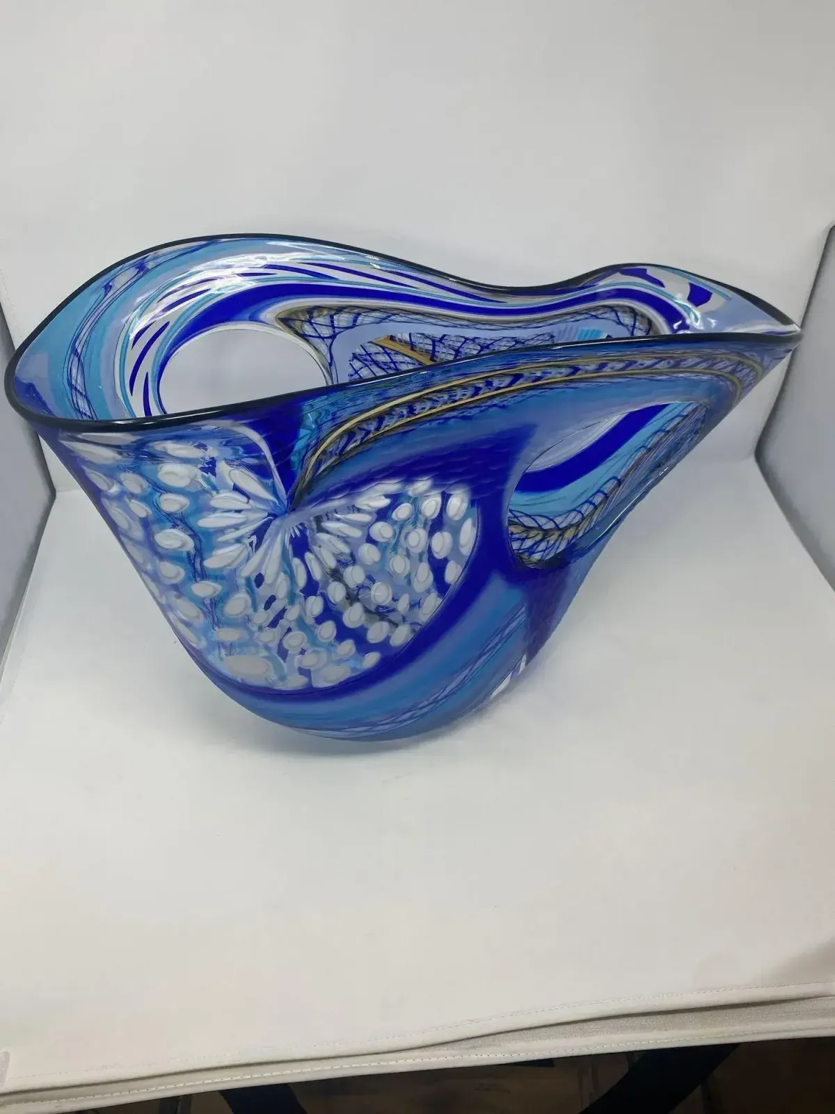 One Of A Kind Murano Glass Vase "Carnevale" By Schiavon photo vinterior