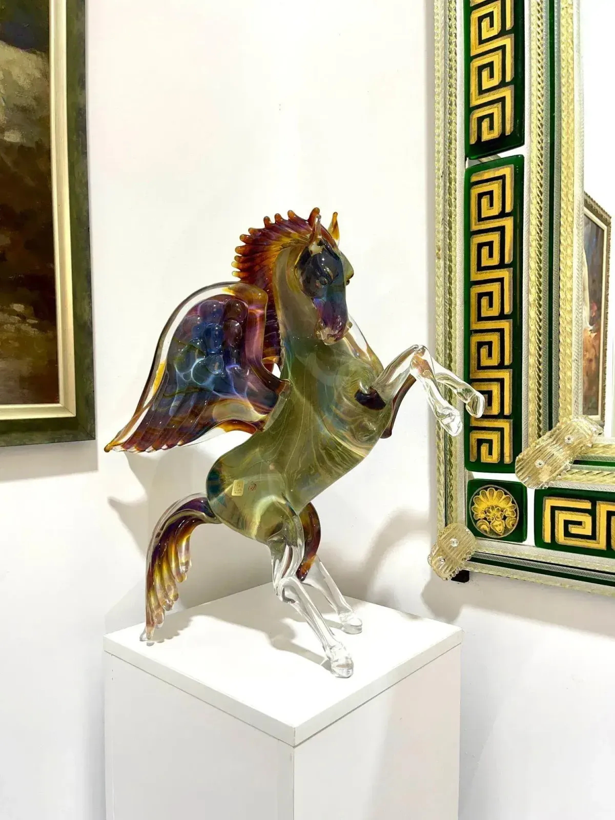 Murano Glass Pegasus Horse By Oscar Zanetti photo furniture