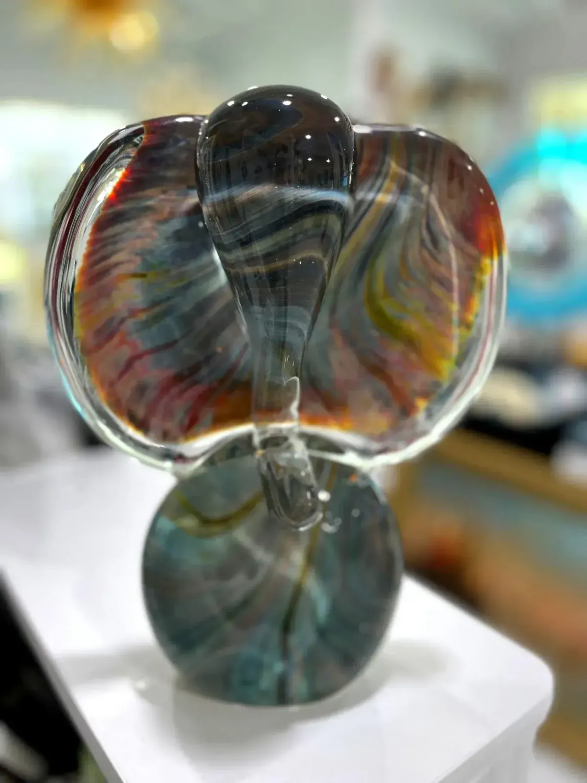 Murano Glass Elephant Head By Oscar Zanetti photo 974.0