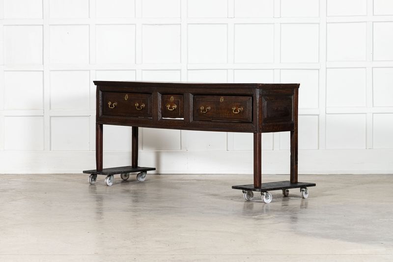18thc English Oak Vernacular Dresser Base photo 3853.0