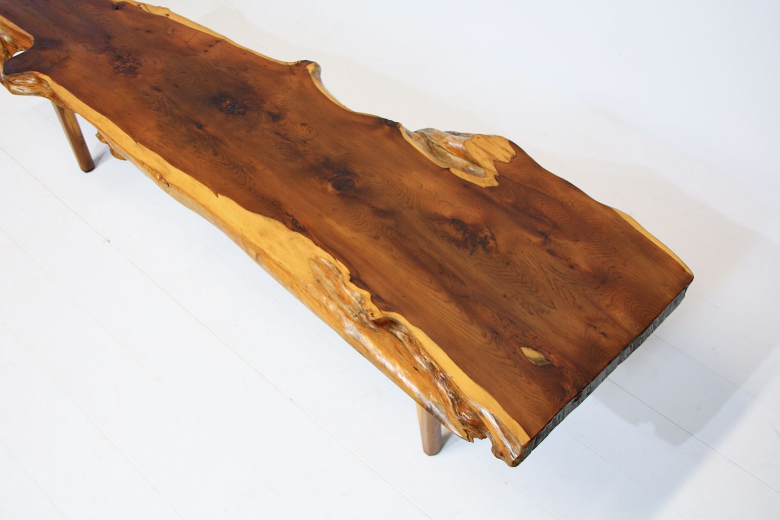 Reynolds Of Ludlow Live Edge Coffee Table   Yew C.1960 photo buy