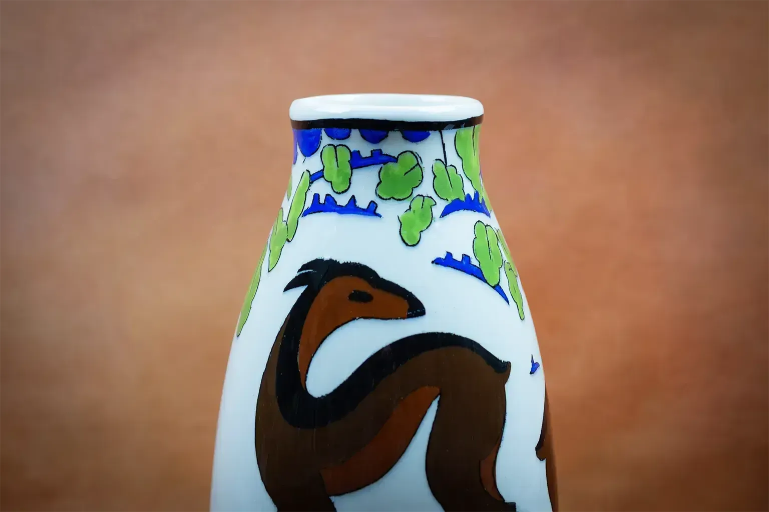 Vase Keramis à décor de cerfs (D. 1434) photo for sale