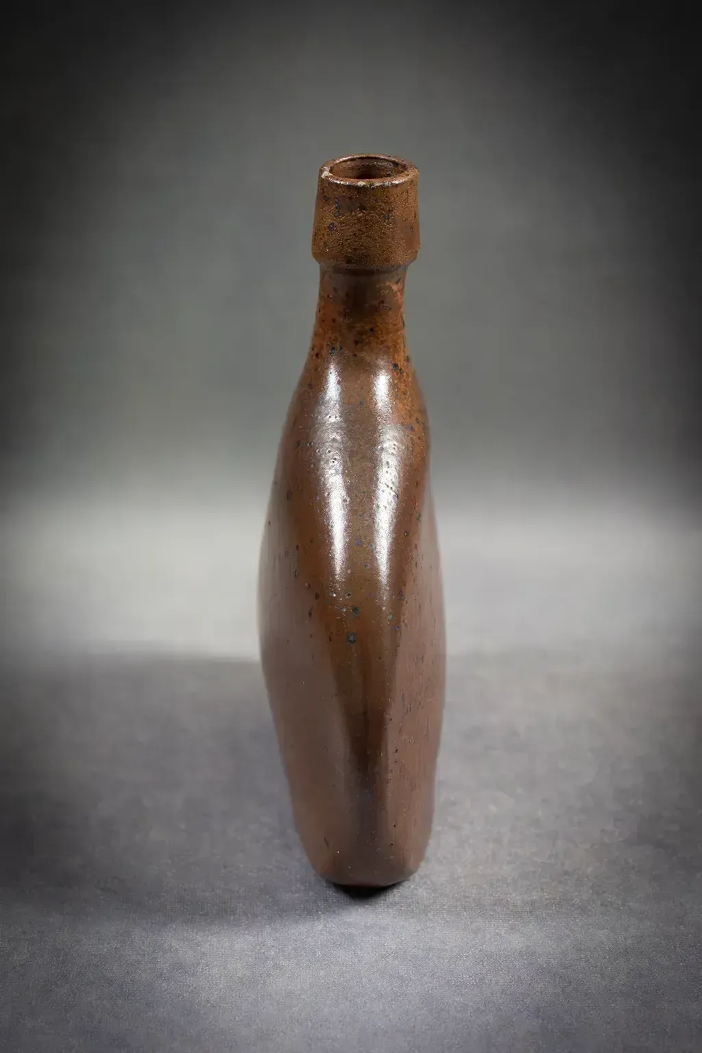 Soliflore Vase In Brown Stoneware By Roland Zobel – Les Cyclades, Anduze photo 150.0