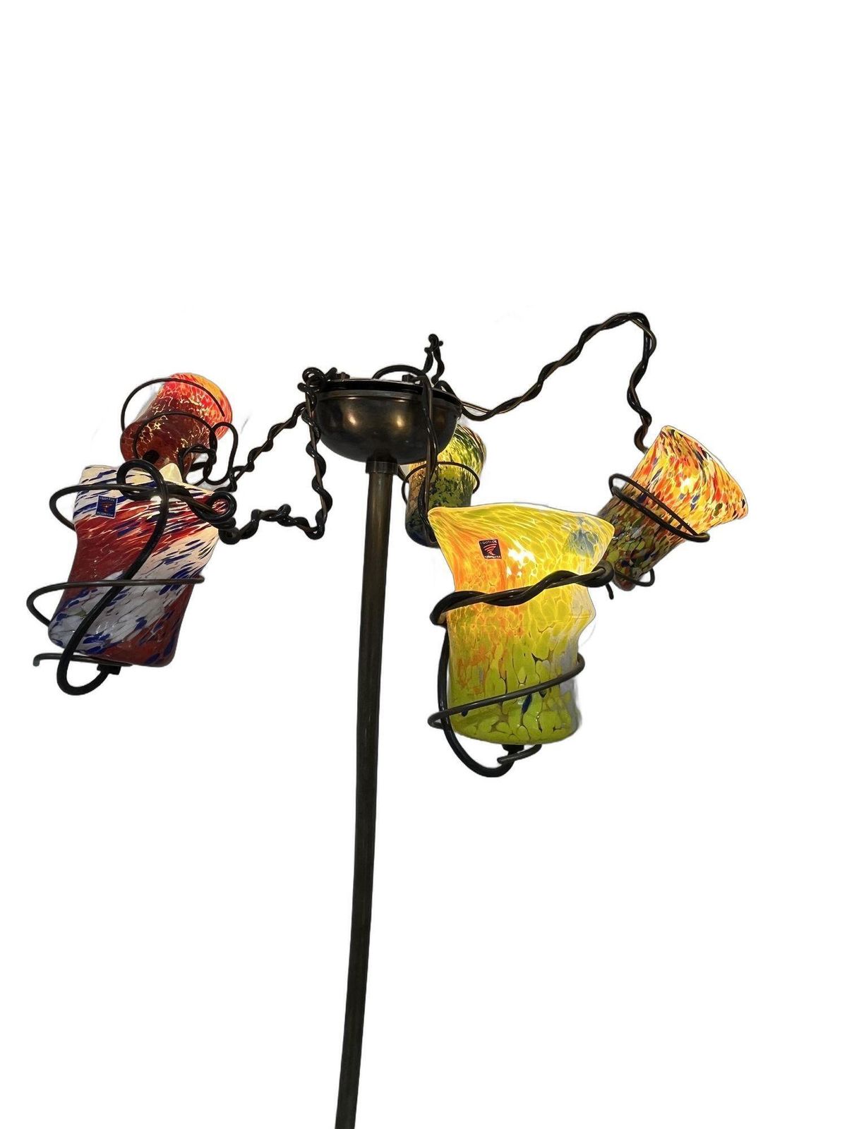 Barovier Toso Murano Vortigoto Glass Floor Lamp photo for sale
