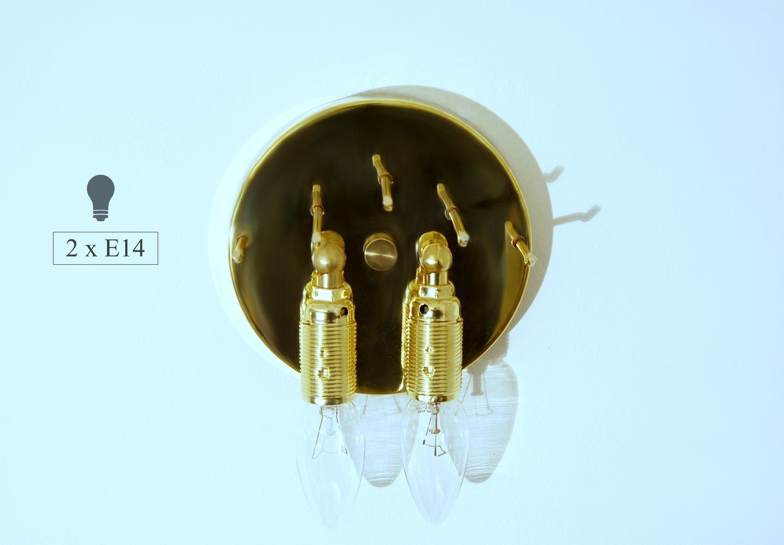 Pair Of Wall Lamp Waterfall / Brass And Murano Glass / Fontana Arte Style photo vinterior