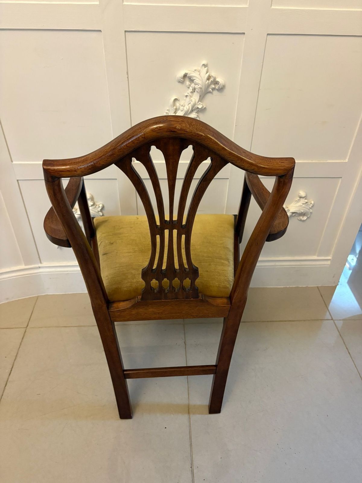 Quality Set Of 12 Antique Mahogany Hepplewhite Style Dining Chairs photo buy