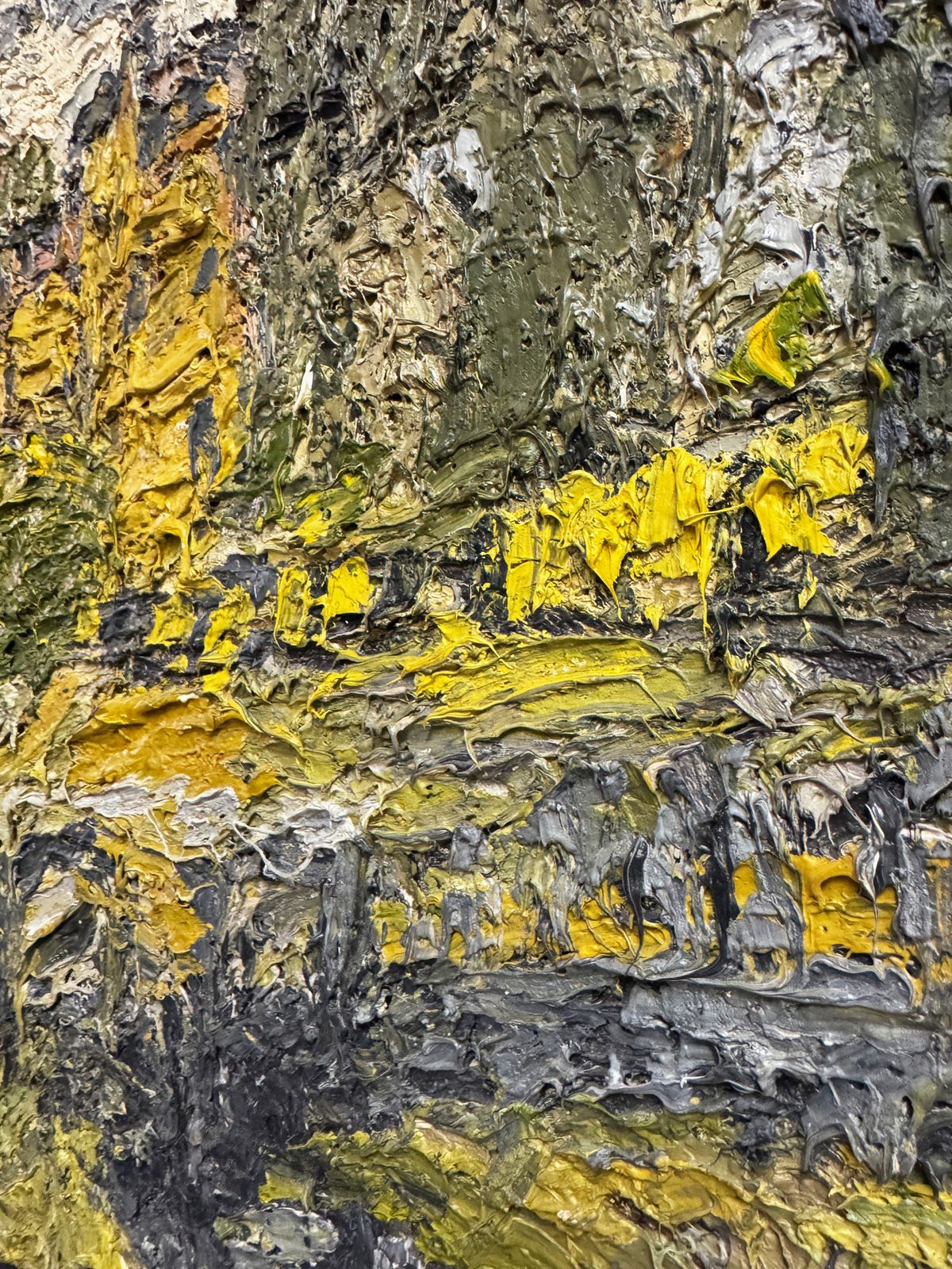 Barry De More Vintage Original Heavy Impasto Textured Landscape Oil Painting photo Art