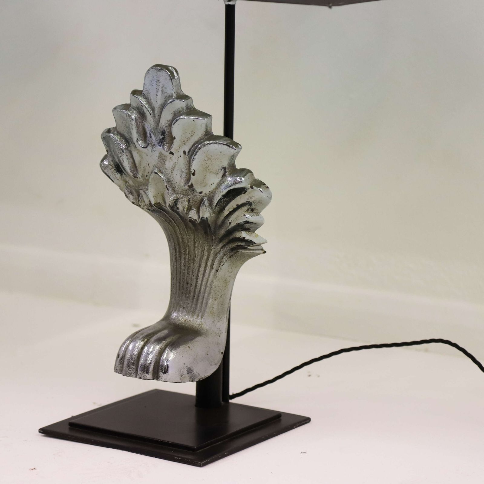 Pair Of Lamps   Formed From A Pair Of Art Deco Bath Feet In Their Original Nickel Finish photo 525.0